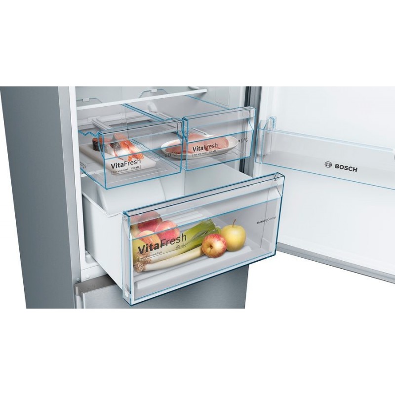 Bosch Serie 4 KGN39VIDA frigorifero con congelatore Libera installazione 368 L D Acciaio inossidabile