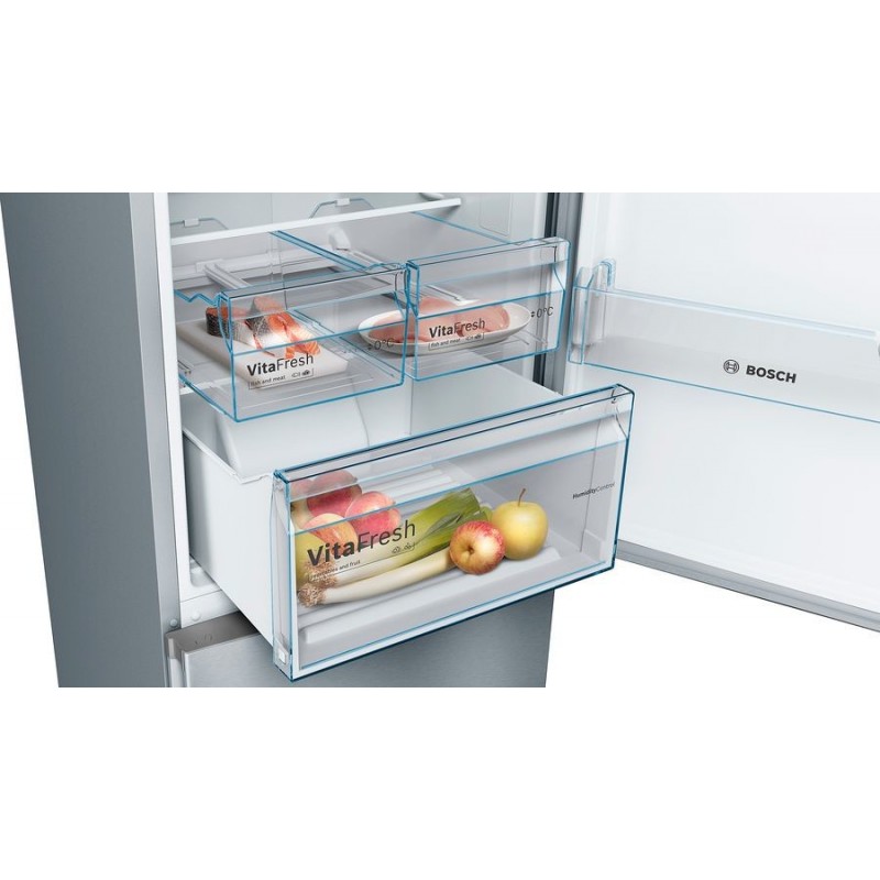 Bosch Serie 4 KGN39VIDA Kühl- und Gefrierkombination Freistehend 368 l D Edelstahl