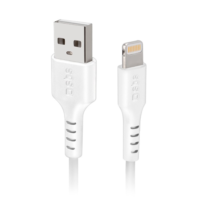 SBS TECABLEUSBIP589W lightning cable 1 m White