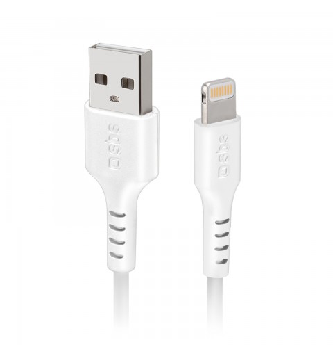 SBS TECABLEUSBIP589W cable de conector Lightning 1 m Blanco