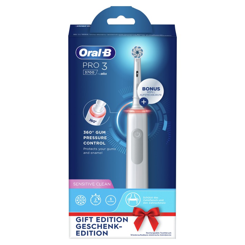 Oral-B Pro 3 80332205 brosse à dents électrique Adulte Brosse à dents rotative oscillante Blanc