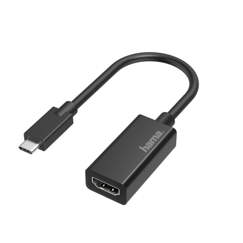 Hama Cavetto adattatore USB Type C M HDMI F, Ultra HD 4K, nero (Pack PC)