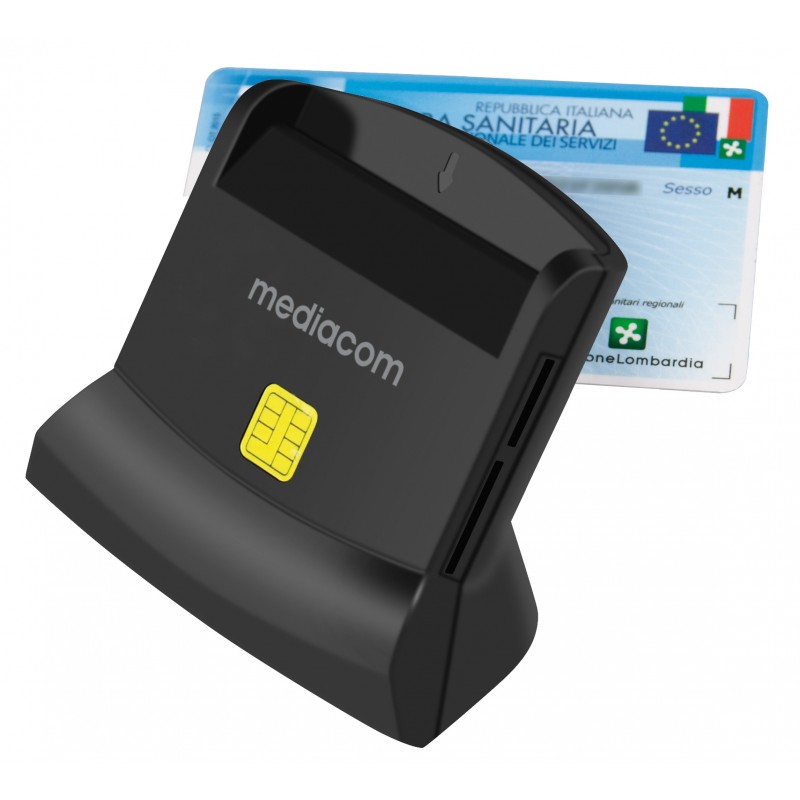 Mediacom MD-S401 lector de tarjeta inteligente Interior USB 2.0 Negro
