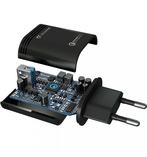 Cellularline USB Charger Kit QC - Type-C, Nero