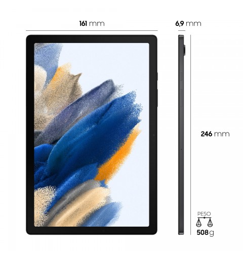 Samsung Galaxy Tab A8 SM-X200 128 Go 26,7 cm (10.5") Tigre 4 Go Wi-Fi 5 (802.11ac) Android 11 Gris