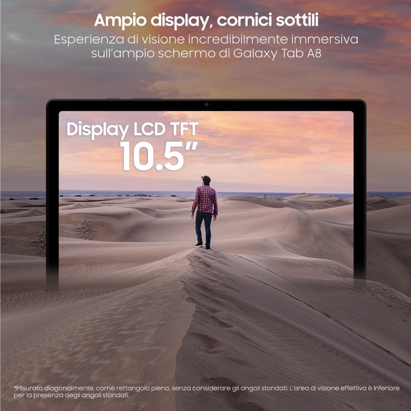 Samsung Galaxy Tab A8 SM-X200 128 Go 26,7 cm (10.5") Tigre 4 Go Wi-Fi 5 (802.11ac) Android 11 Gris