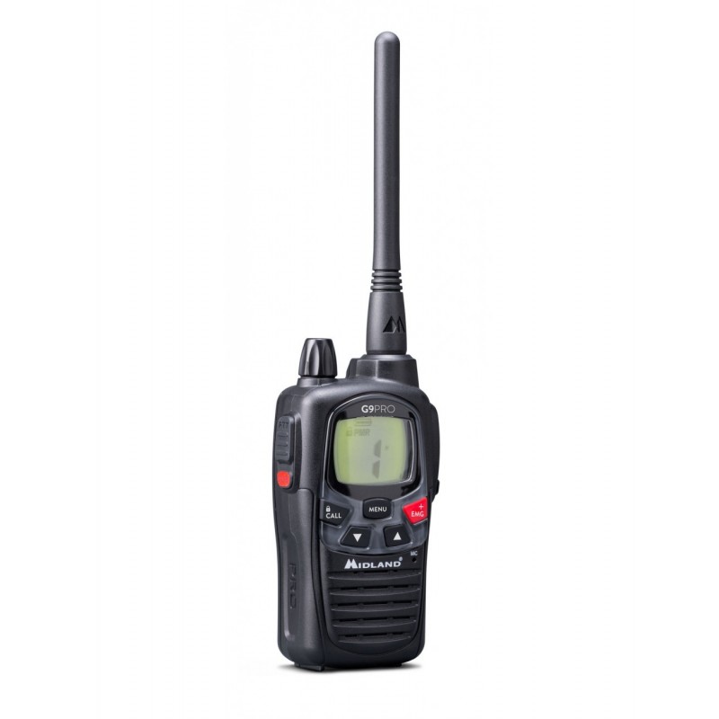 Midland G9 Pro radio bidirectionnelle 101 canaux 446.00625 - 446.19375 MHz Noir