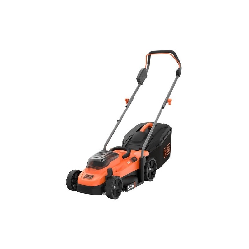 Black & Decker BCMW3336L2 Schubrasenmäher Akku Schwarz, Orange