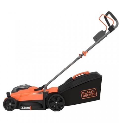 Black & Decker BCMW3336L2 Tagliaerba a spinta Batteria Nero, Arancione