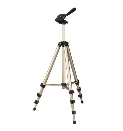 Hama Treppiedi "Star 700 EF Digital", argento (42,5 - 125 cm), testa 3D con sgancio rapido, gambe in 4 sezioni, con borsa per