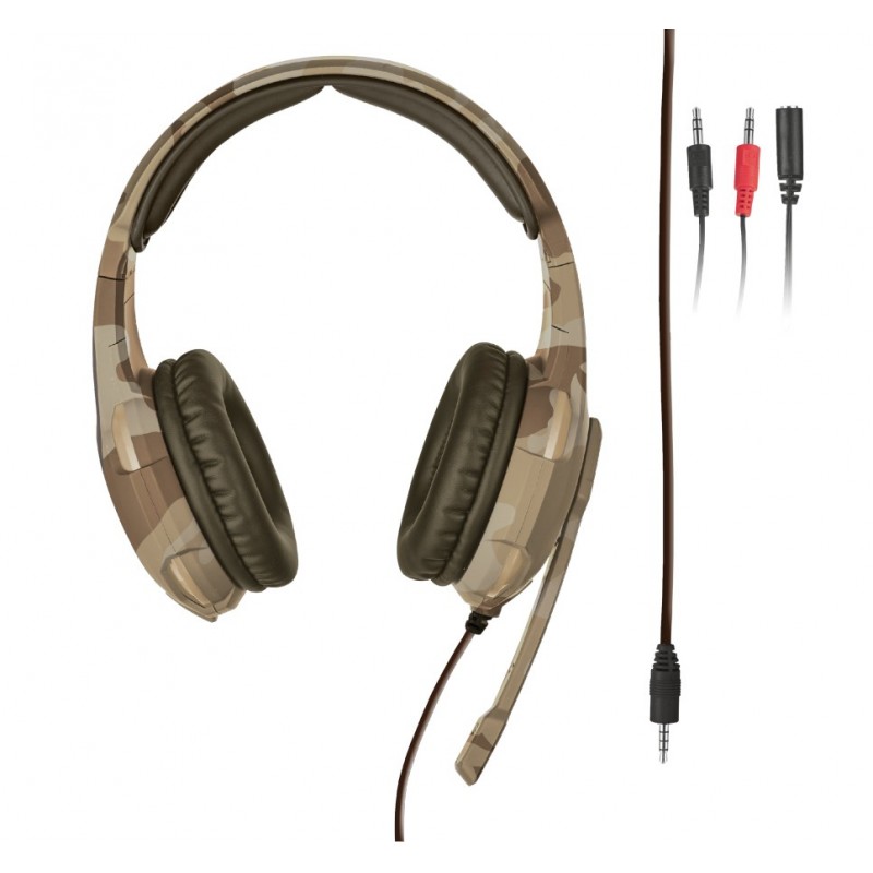 Trust GXT 310D Radius Auriculares Alámbrico Diadema Juego Camuflaje