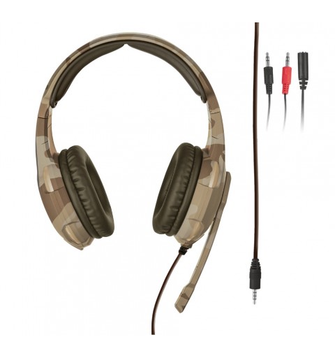 Trust GXT 310D Radius Auriculares Alámbrico Diadema Juego Camuflaje