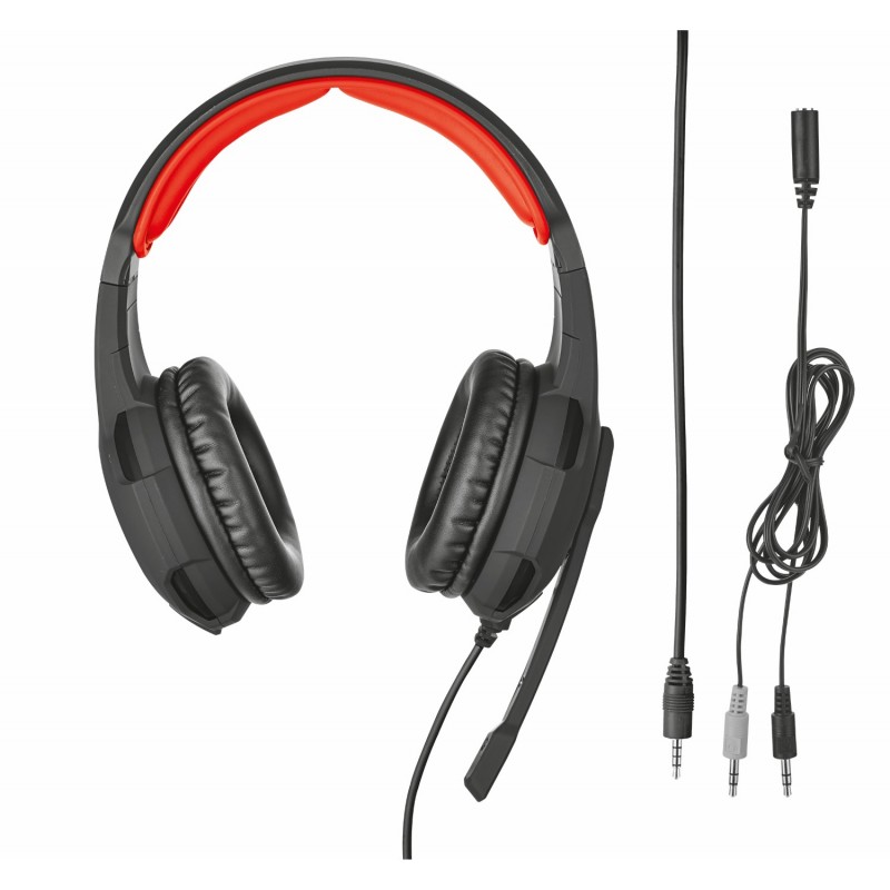 Trust GXT 310 Auriculares Alámbrico Casco Juego Rojo