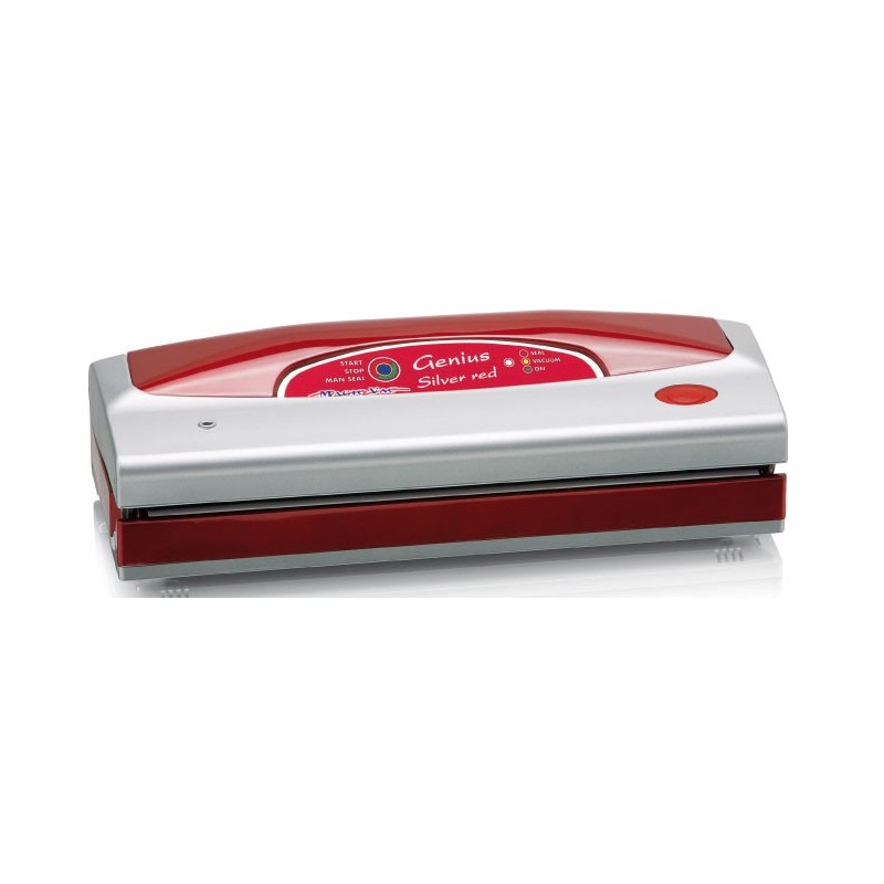 Magic Vac Genius Silver sellador al vacío 800 mbar Rojo, Plata