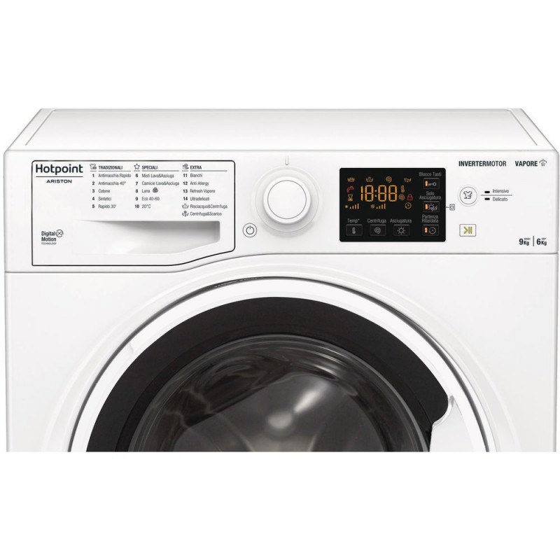 Hotpoint NDB 96443 W IT N lavadora-secadora Independiente Carga frontal Blanco D