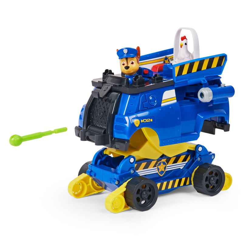 PAW Patrol , veicolo trasformabile Rise and Rescue di Chase con personaggio e accessori, giocattoli per bambini dai 3 anni in su