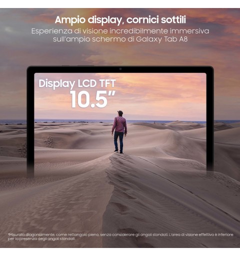 Samsung Galaxy Tab A8 SM-X200 32 Go 26,7 cm (10.5") Tigre 3 Go Wi-Fi 5 (802.11ac) Android 11 Argent