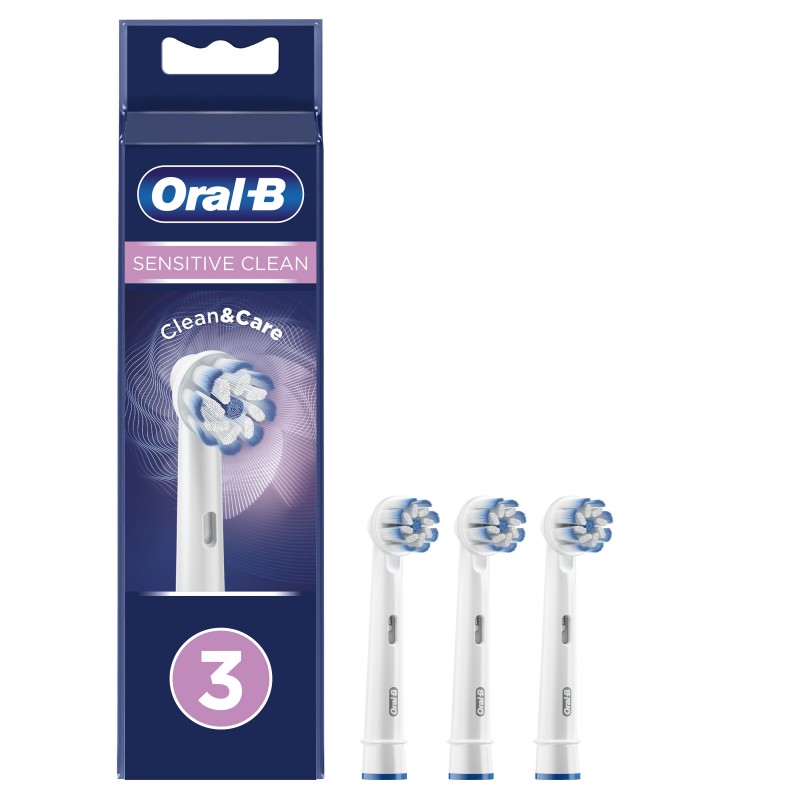 Oral-B Sensitive Clean 80338478 tête de brosses 3 pièce(s) Blanc