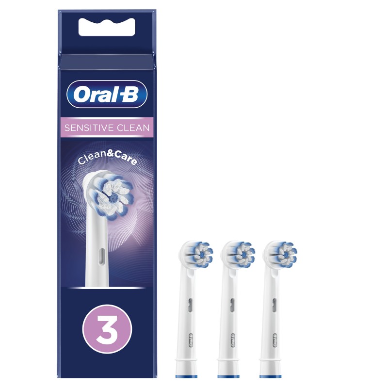 Oral-B Sensitive Clean 80338478 toothbrush head 3 pc(s) White