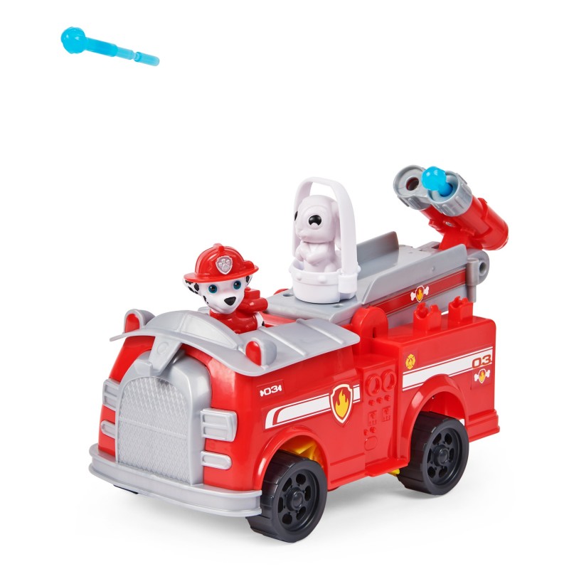 PAW Patrol Vehículo de juguete transformable Rise and Rescue de Marshall con figuras de acción y accesorios