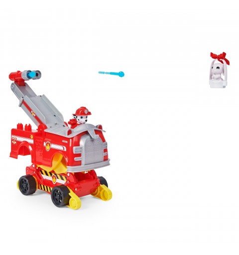 PAW Patrol Vehículo de juguete transformable Rise and Rescue de Marshall con figuras de acción y accesorios