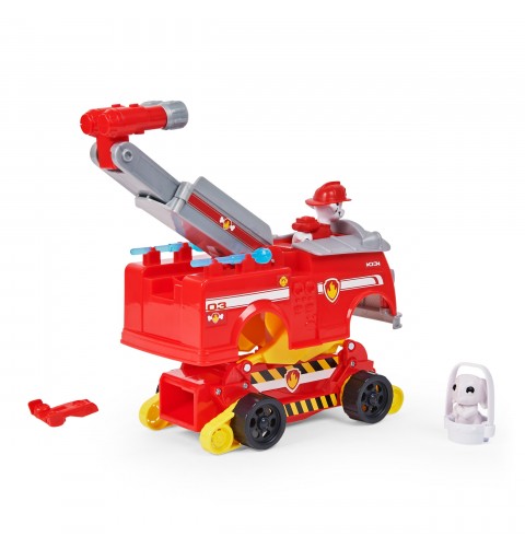 PAW Patrol Vehículo de juguete transformable Rise and Rescue de Marshall con figuras de acción y accesorios