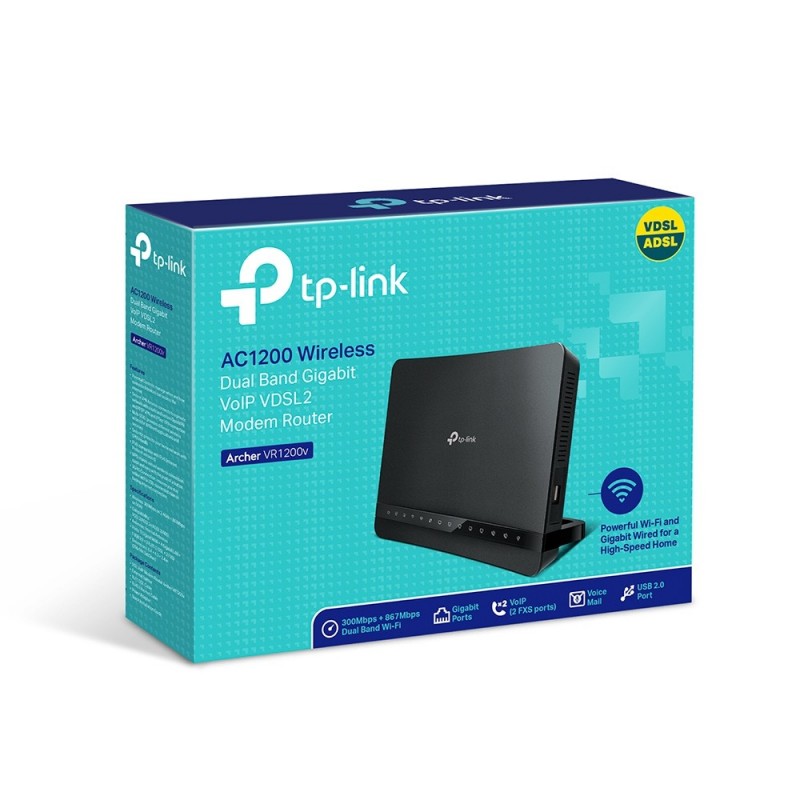 TP-LINK VR1200v router cablato Nero