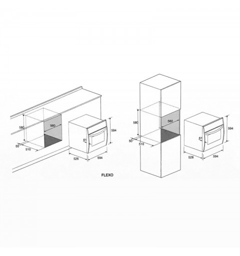 Lofra Ffv6Tee Flexo Forno Elettrico Multifunzione Da 60 Cm Con Finitura In Vetro - 11 Programmi Di Cottura