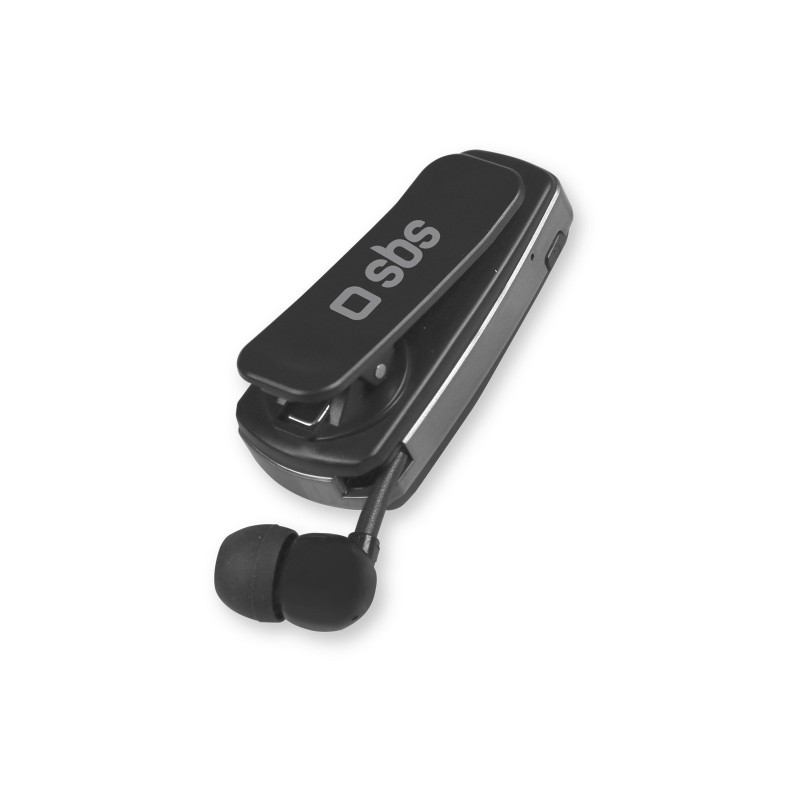 SBS TEROLLCLIPBTK auricular y casco Auriculares Inalámbrico Dentro de oído Llamadas Música Bluetooth Negro