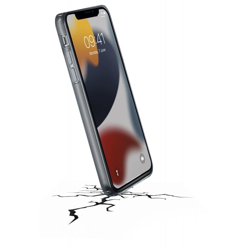 Cellularline Clear Strong - iPhone 13 Custodia rigida con bordi in gomma - con tecnologia antibatterica integrata Trasparente