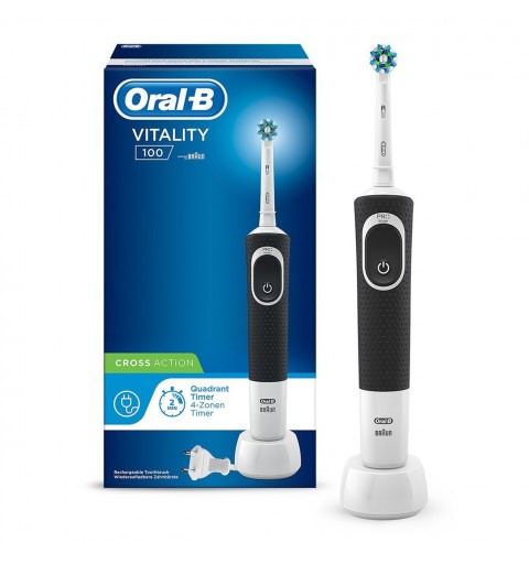 Oral-B Vitality 100 CrossAction Adult Rotating-oscillating toothbrush Black, White