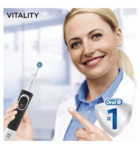 Oral-B Vitality 100 CrossAction Adult Rotating-oscillating toothbrush Black, White