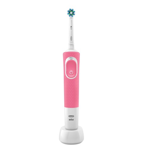 Oral-B Vitality 100 Hangable Box Adulte Brosse à dents rotative oscillante Blanc, Rose