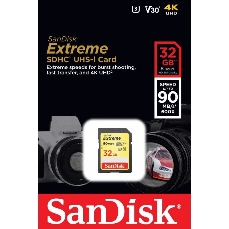 SanDisk Extreme 32 GB SDHC UHS-I Klasse 10