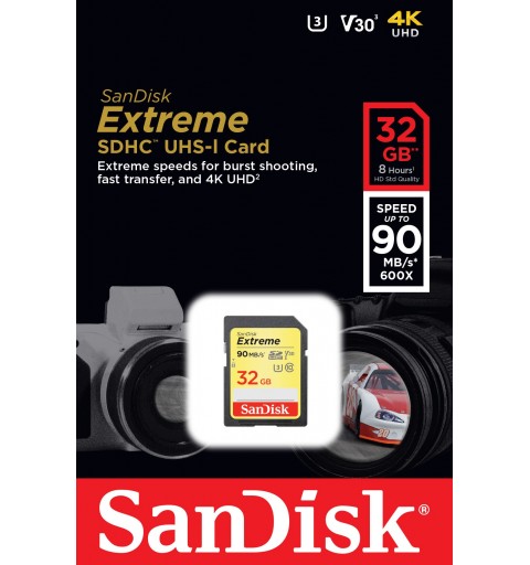 SanDisk Extreme 32 GB SDHC UHS-I Clase 10