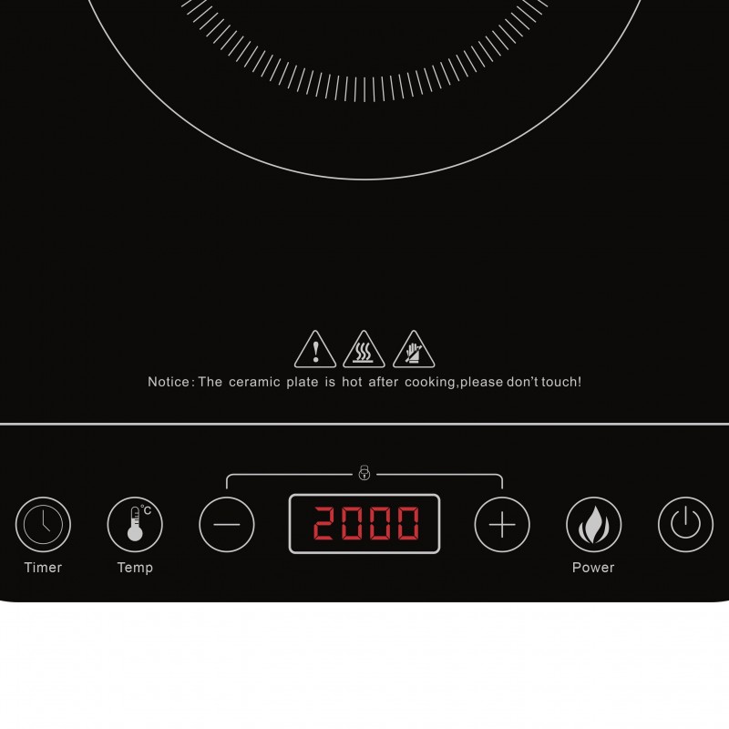 Girmi PI03 Black Countertop Zone induction hob 1 zone(s)