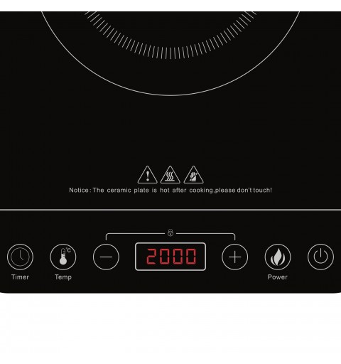 Girmi PI03 Black Countertop Zone induction hob 1 zone(s)