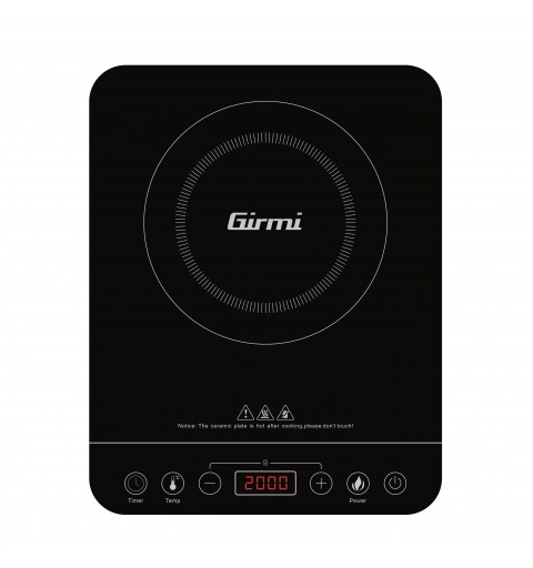 Girmi PI03 Black Countertop Zone induction hob 1 zone(s)