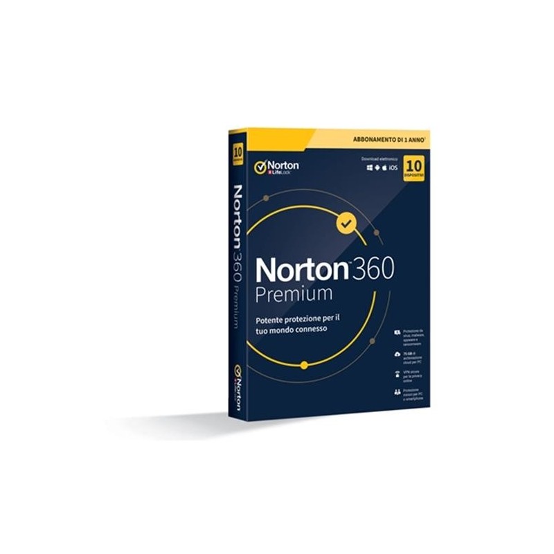 NortonLifeLock Norton 360 Premium 2020 Licenza completa 10 licenza e 1 anno i