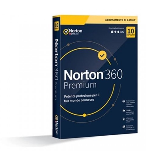 NortonLifeLock Norton 360 Premium 2020 Vollversion 10 Lizenz(en) 1 Jahr(e)