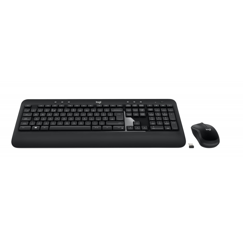 Logitech ADVANCED Combo Wireless Keyboard and Mouse Tastatur RF Wireless QWERTY Italienisch Schwarz