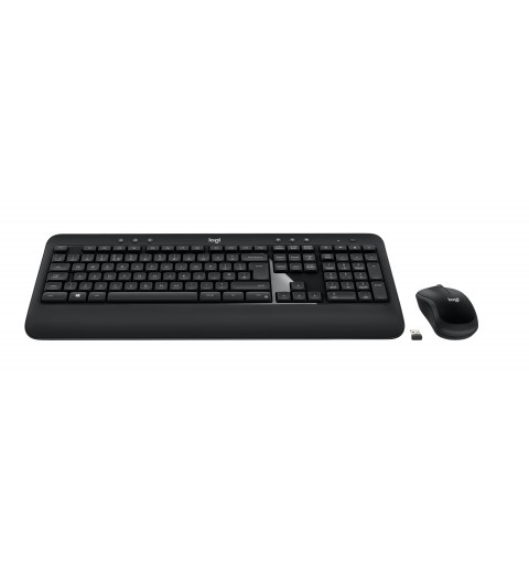 Logitech ADVANCED Combo Wireless Keyboard and Mouse clavier RF sans fil QWERTY Italien Noir
