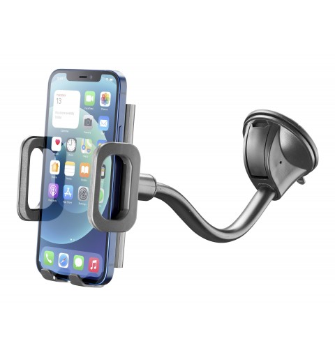 Cellularline Hug Flexi - Universal Supporto smartphone da auto con fissaggio a ventosa Nero