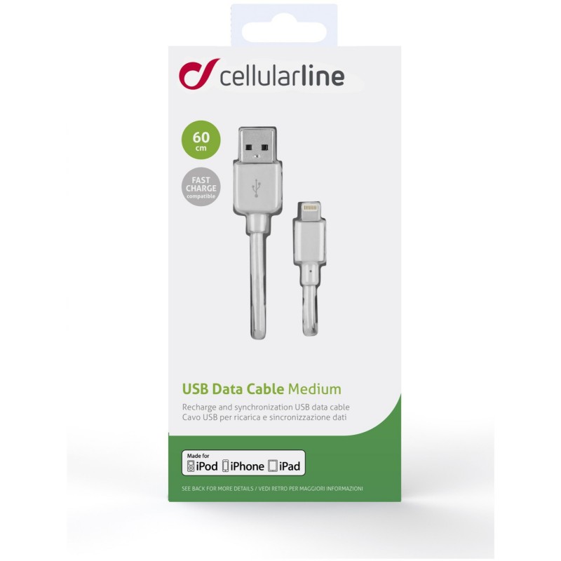 Cellularline 37714 0,6 m Blanc