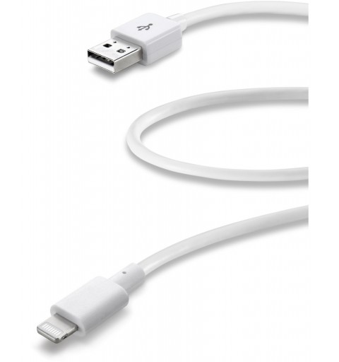 Cellularline USB DATA CABLE MEDIUM - Lightning Cavo USB da 60cm Bianco