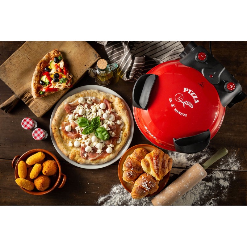 Ariete 0909 fabricante de pizza y hornos 1 Pizza(s) 1200 W Negro, Rojo