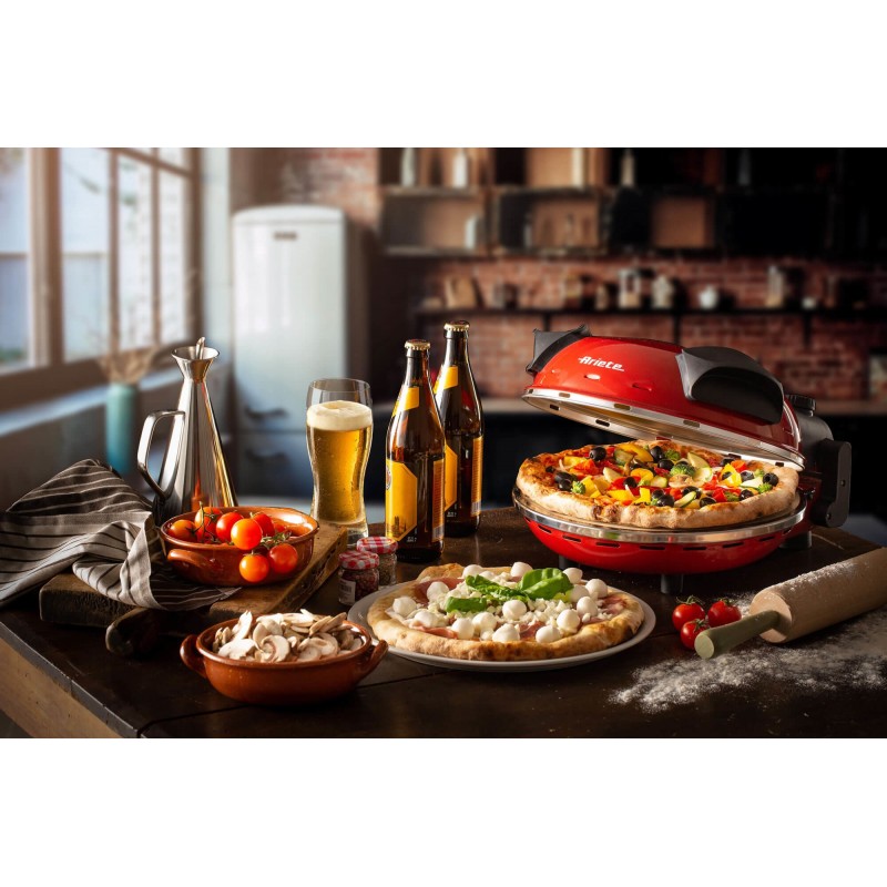 Ariete 0909 Machine et four à pizzas 1 pizza(s) 1200 W Noir, Rouge