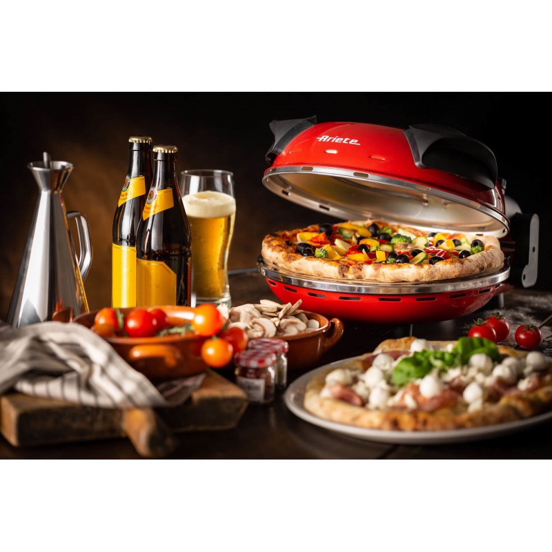 Ariete 0909 fabricante de pizza y hornos 1 Pizza(s) 1200 W Negro, Rojo