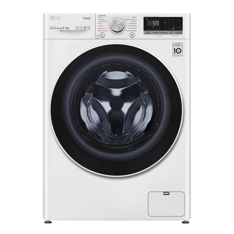 LG F4DV509H0E machine à laver avec sèche linge Autoportante Charge avant Blanc E