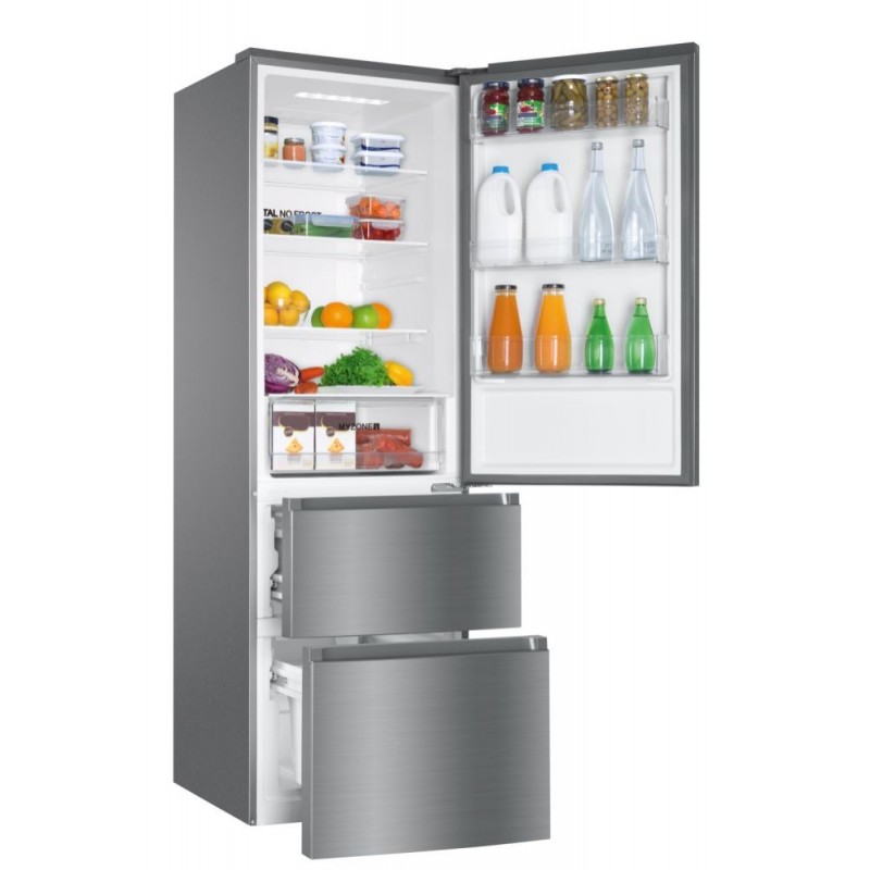 Haier 3D 60 Serie 3 HTR3619FNMN réfrigérateur-congélateur Autoportante 348 L F Argent